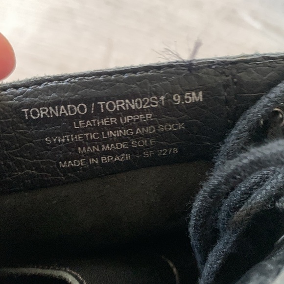 Steve Madden‎ Tornado ankle combat boot black leather 9.5 lace up zipper - Picture 9 of 13